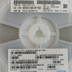 TDK共模滤波器ACM2012-361-2P-T001各项参数